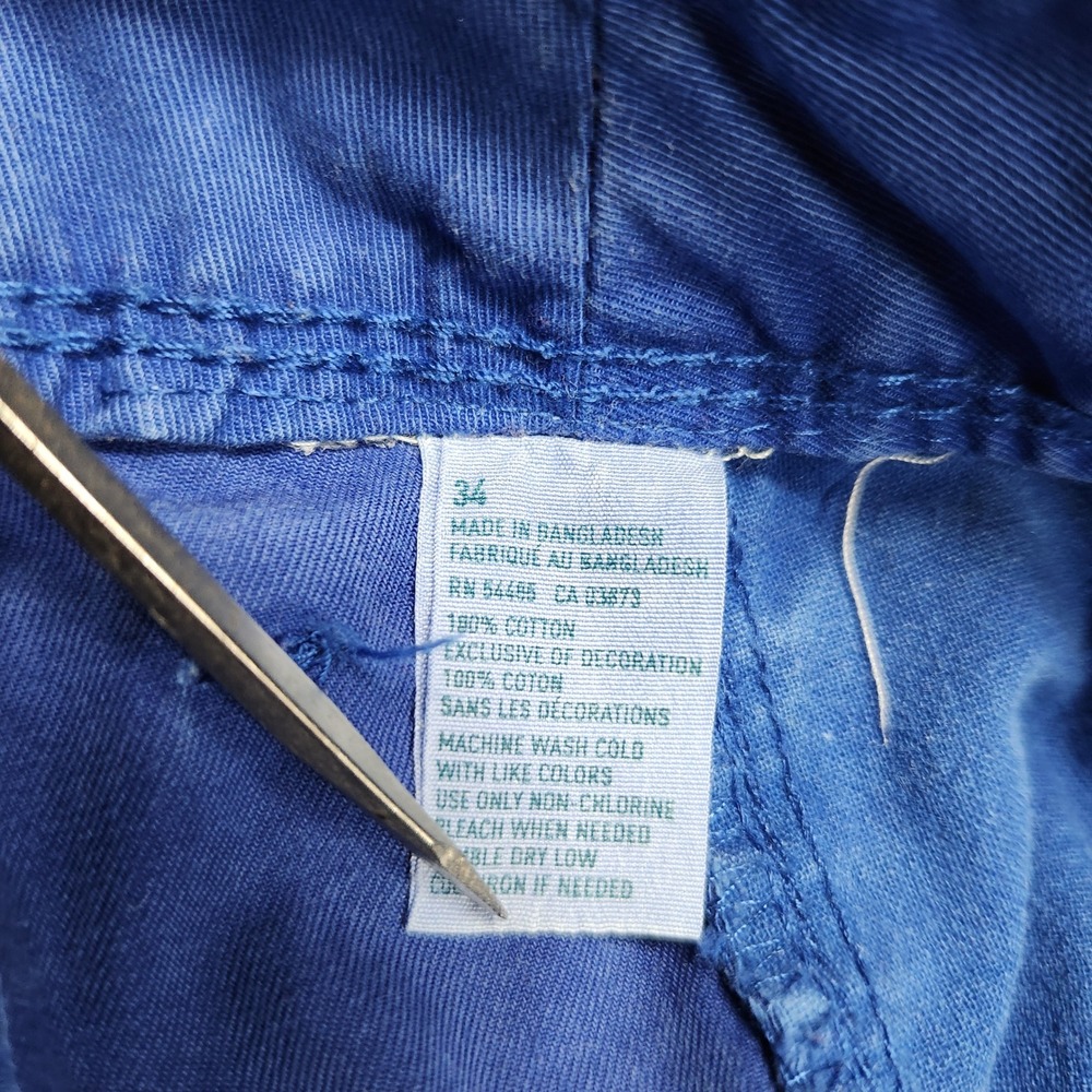American Eagle Outfitters Mens Blue Prep Length Cotton Twill Shorts Size 34 - Picture 5 of 16